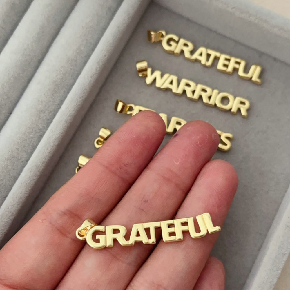 Long word letter charm