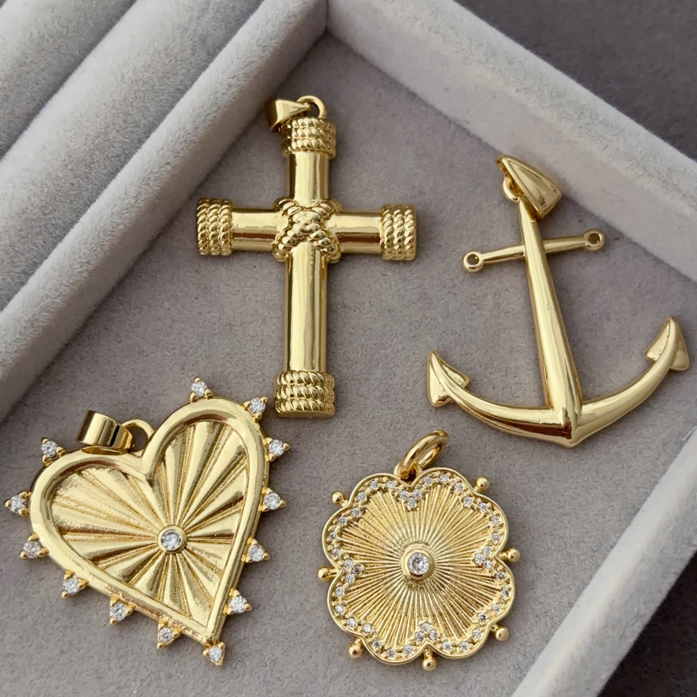 heart corss charm
