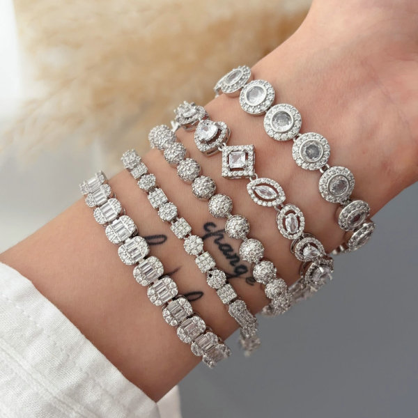 Pave zircon fashion bracelet