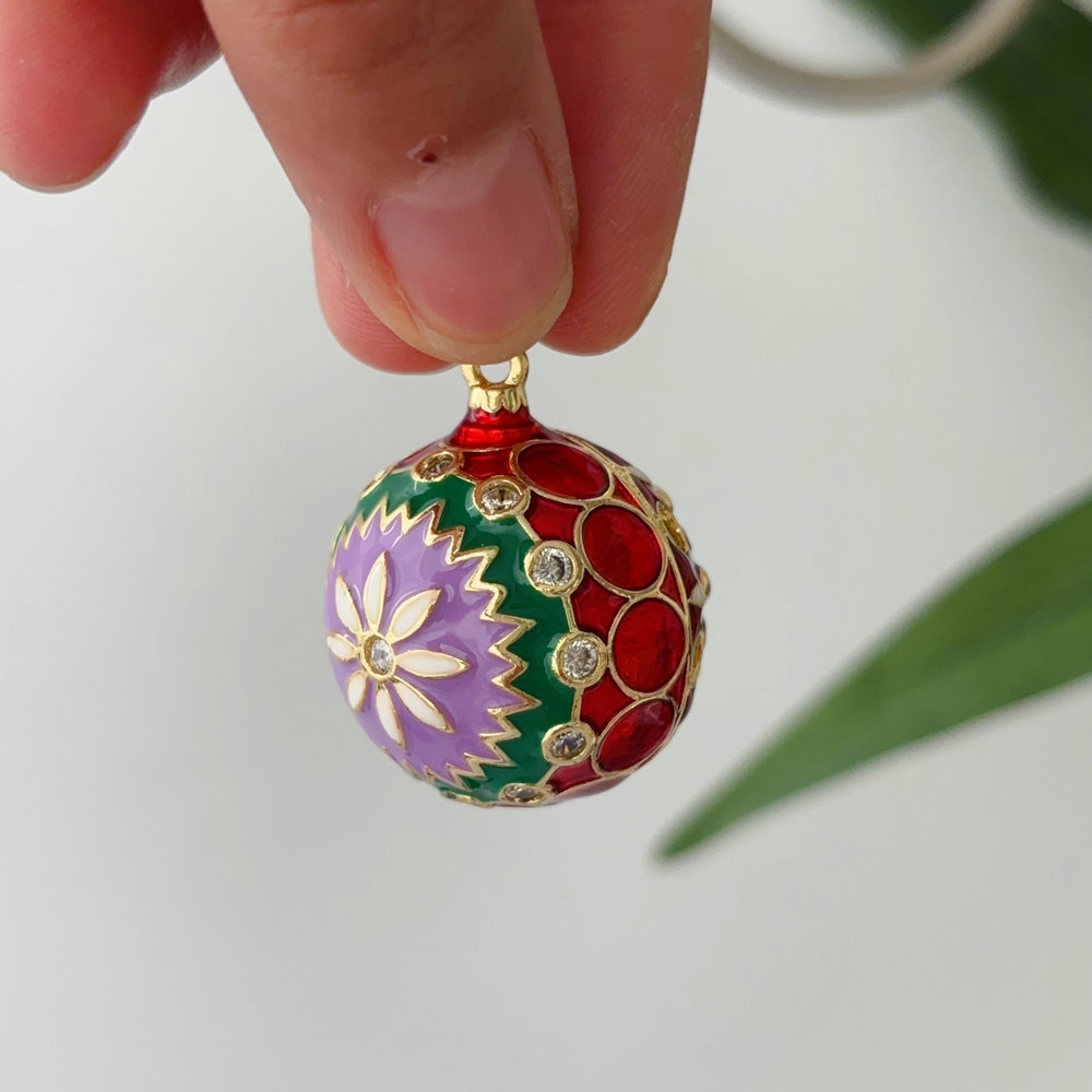 Enamel ball pendant