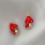 Enamel mushroom charm