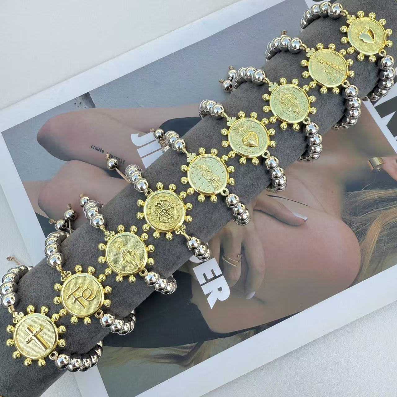 Brasss bead handmade bracelet