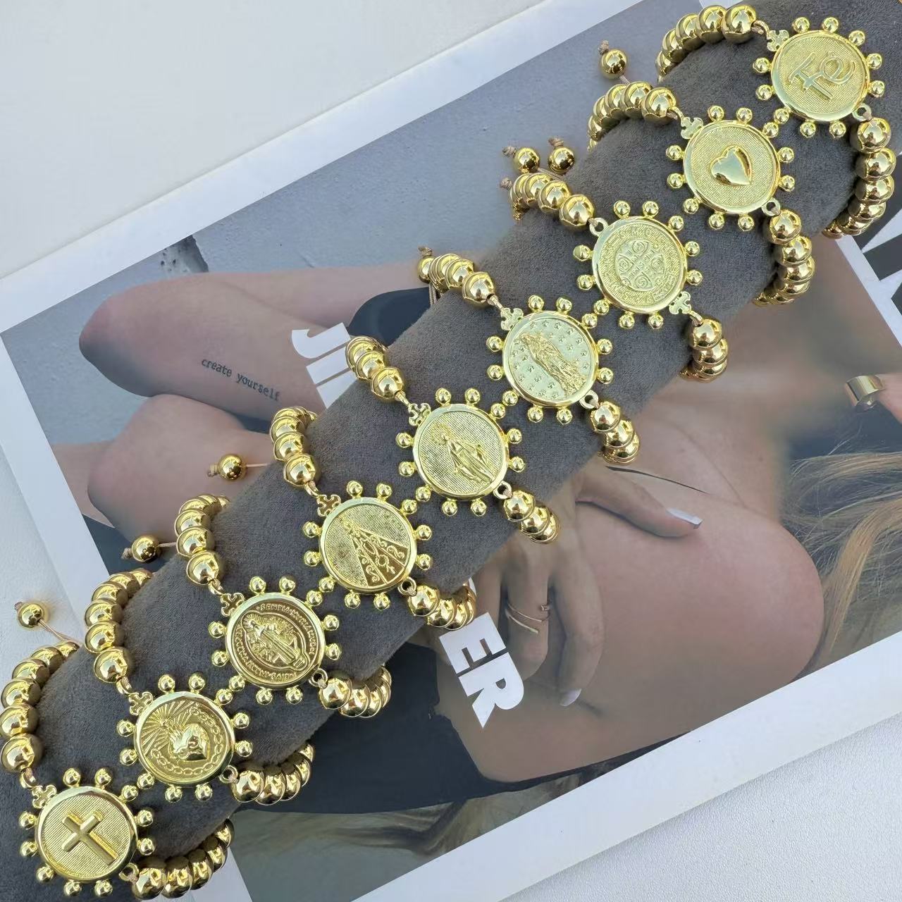 Brasss bead handmade bracelet