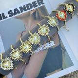 Brasss bead handmade heart bracelet