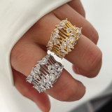Pave zircon fashion ring