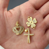 Diy cross heart charm