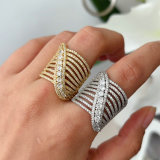 Pave zircon ring
