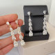 Pave zircon teardrop earrings