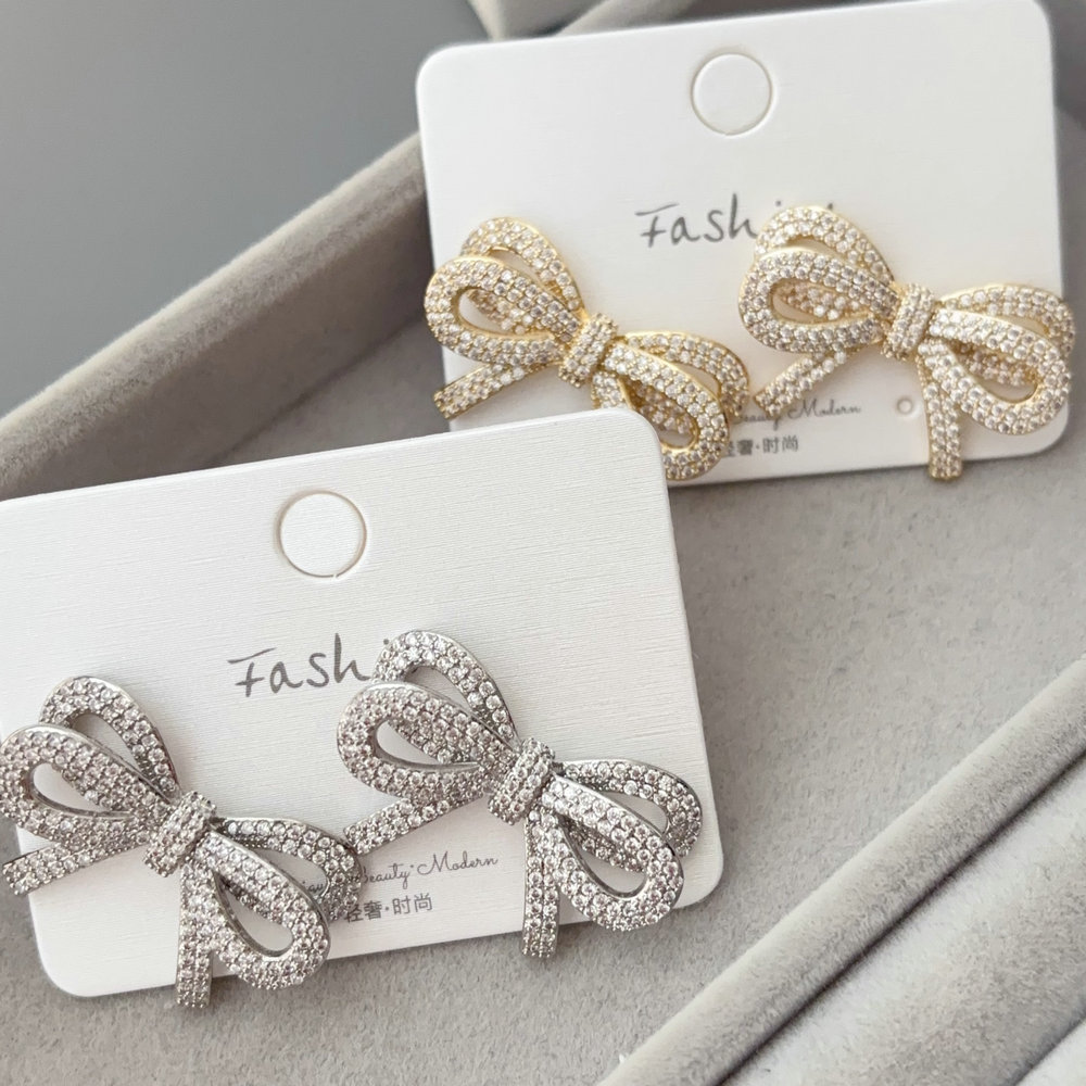 Pave butterfly earrings