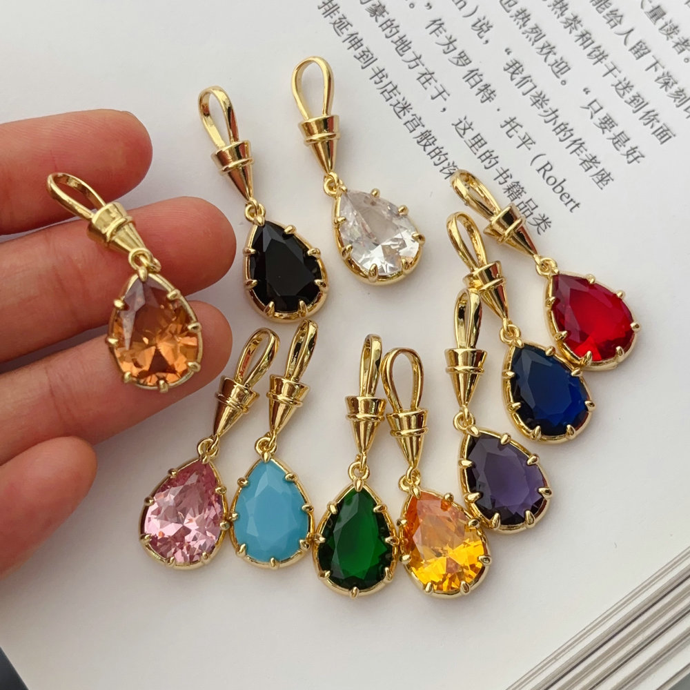 Oval crystal charm