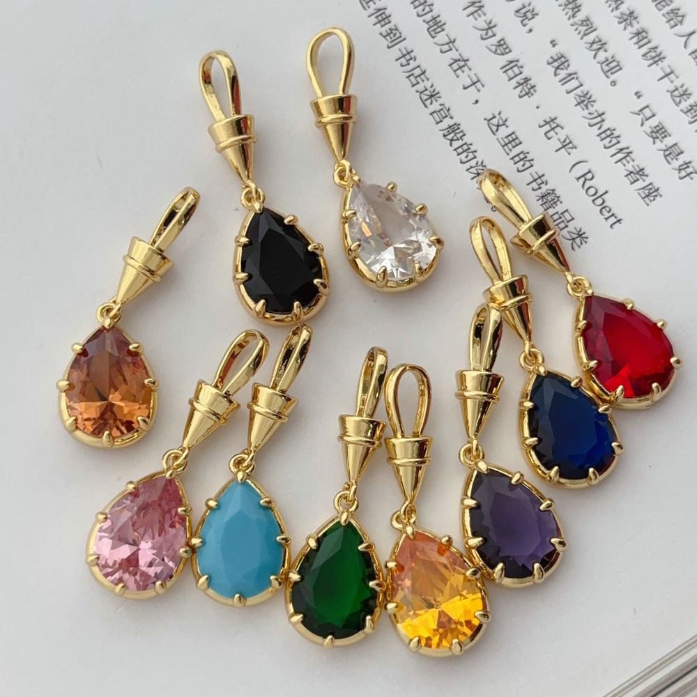 Oval crystal charm
