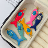 Enamel fish charm