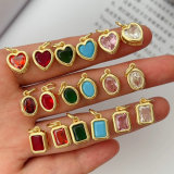 heart zircon charm