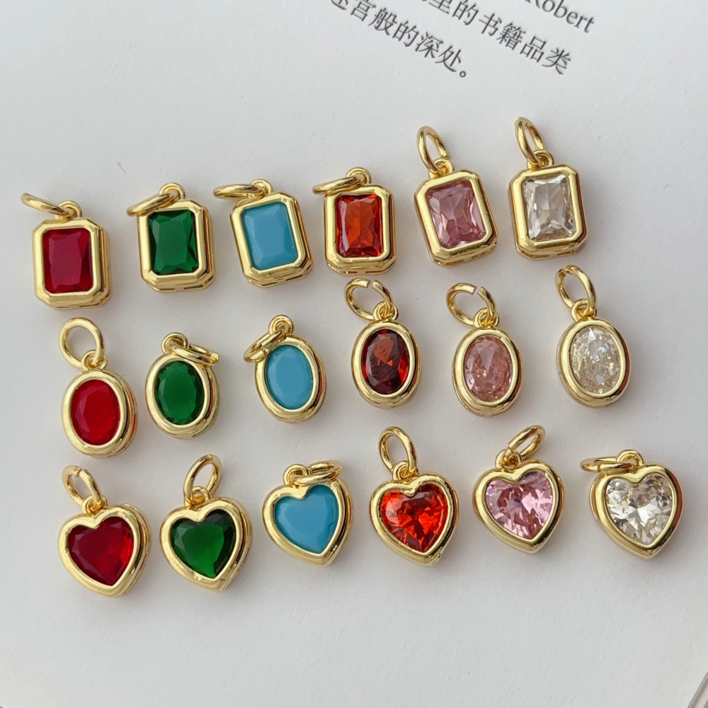 heart zircon charm