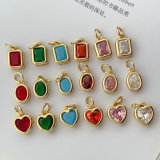 heart zircon charm