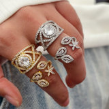 Pave eye ring
