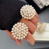 Fresh water pearl ring