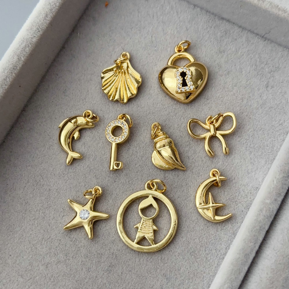 Small star heart charm