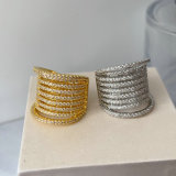 Pave zircon chunky ring