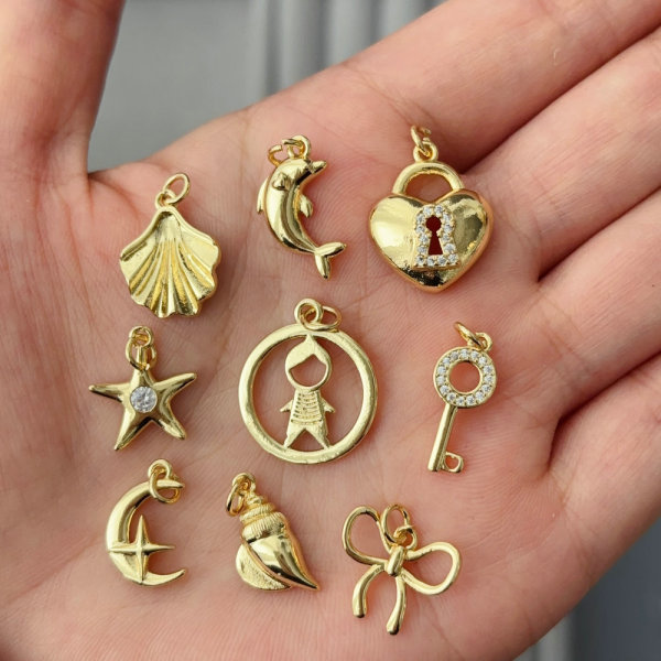 Small star heart charm