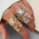 Pave eye ring