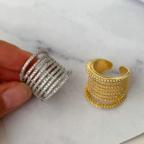Pave zircon chunky ring
