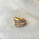 Two tone nail ring