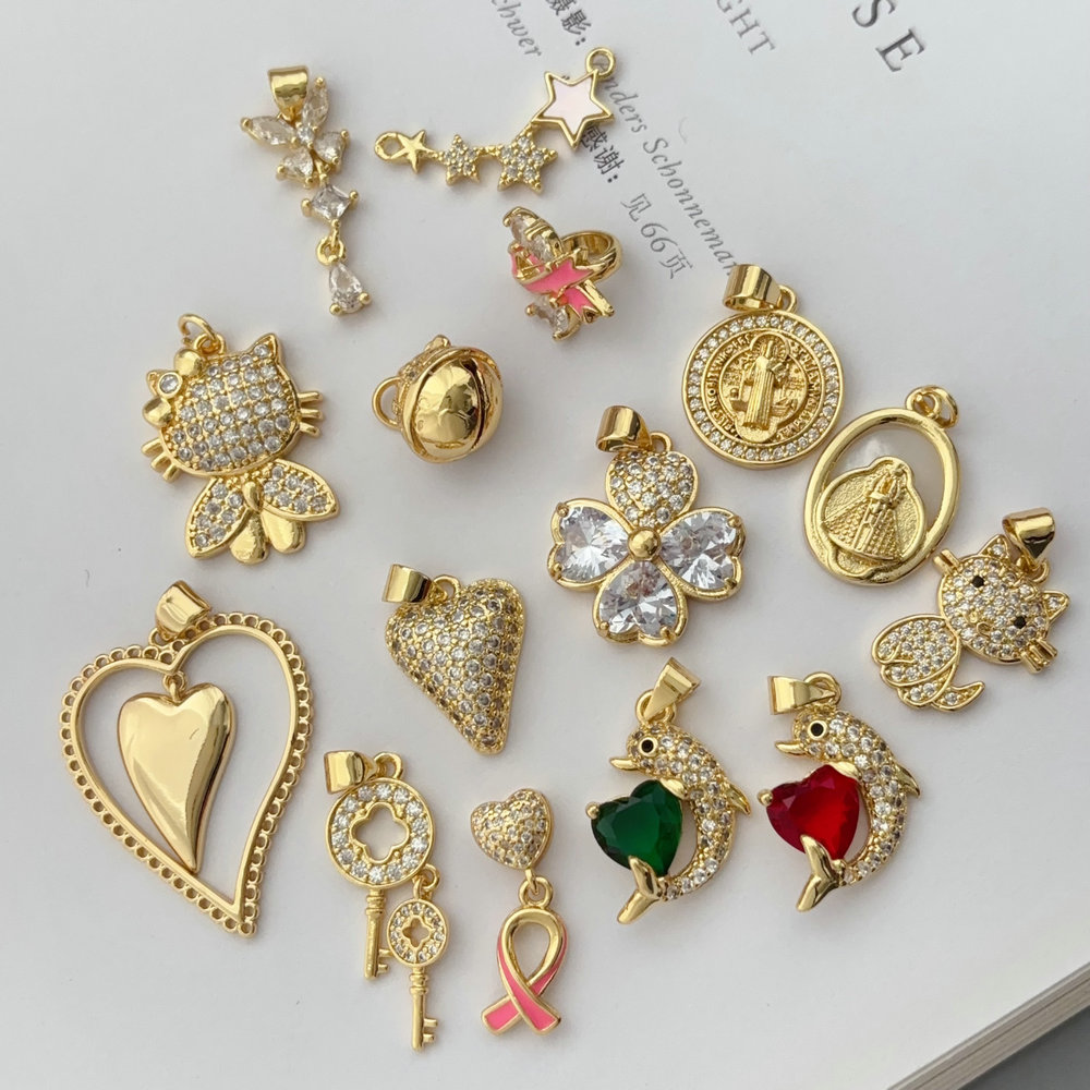 Pave heart charm