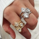 Pave fashion ring