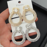 Pave zircon fashion earrings
