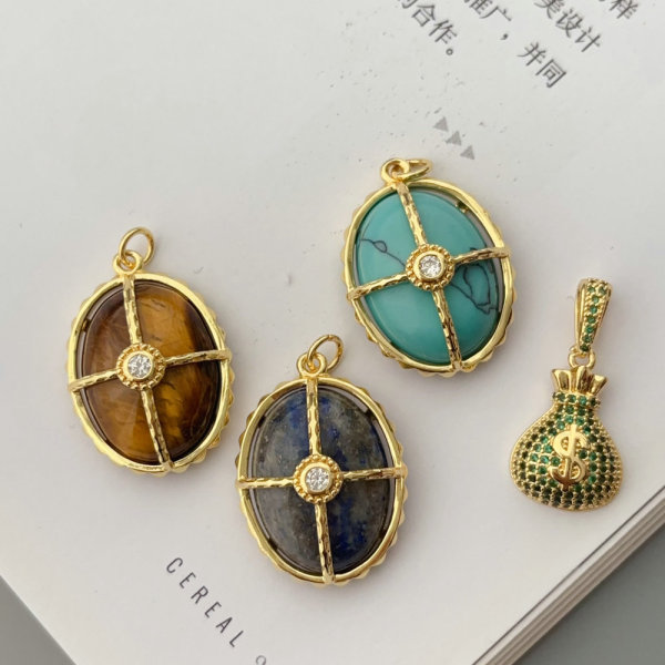 Stone bead charm