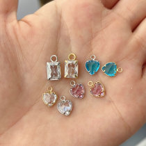 Crystal diy heart charm