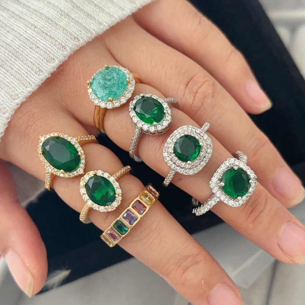 green zircon ring