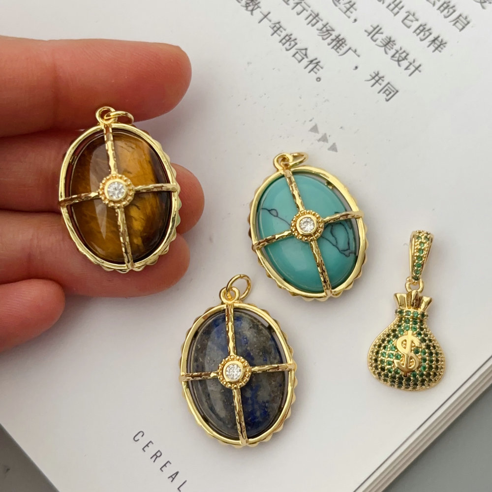 Stone bead charm