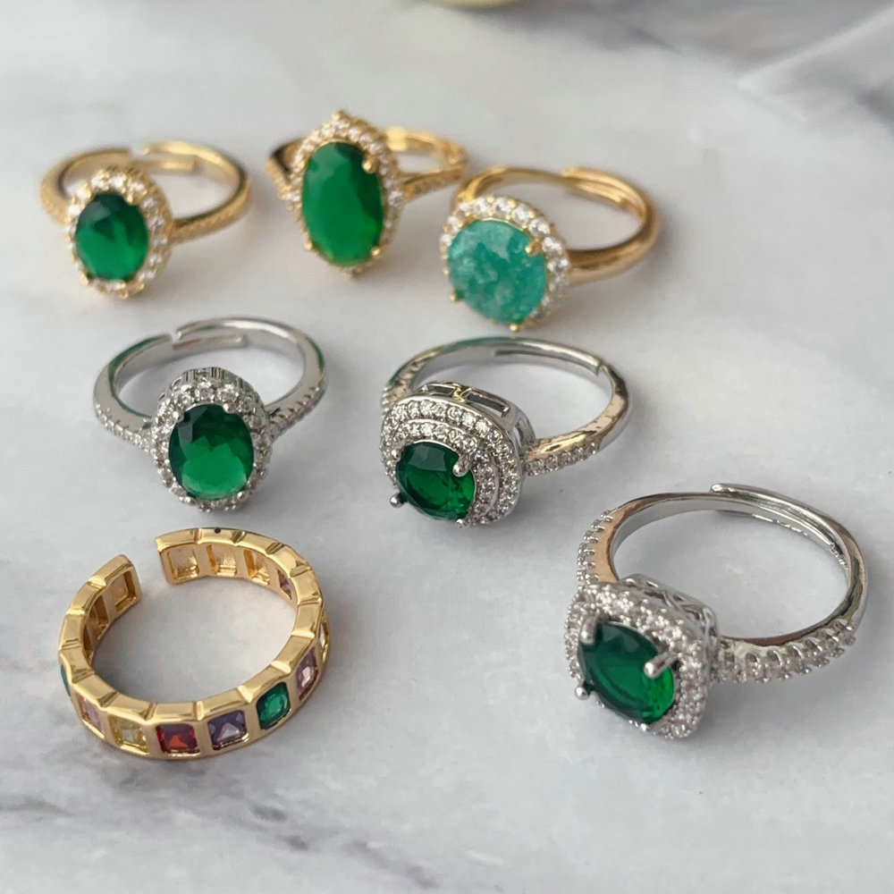 green zircon ring