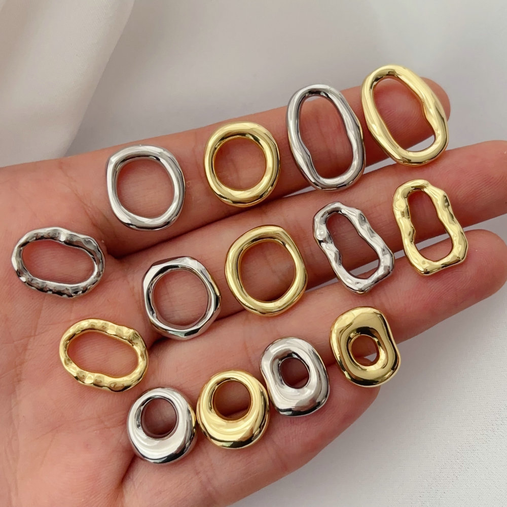 Diy metal round shape charm