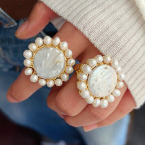 Fresh water pearl ring