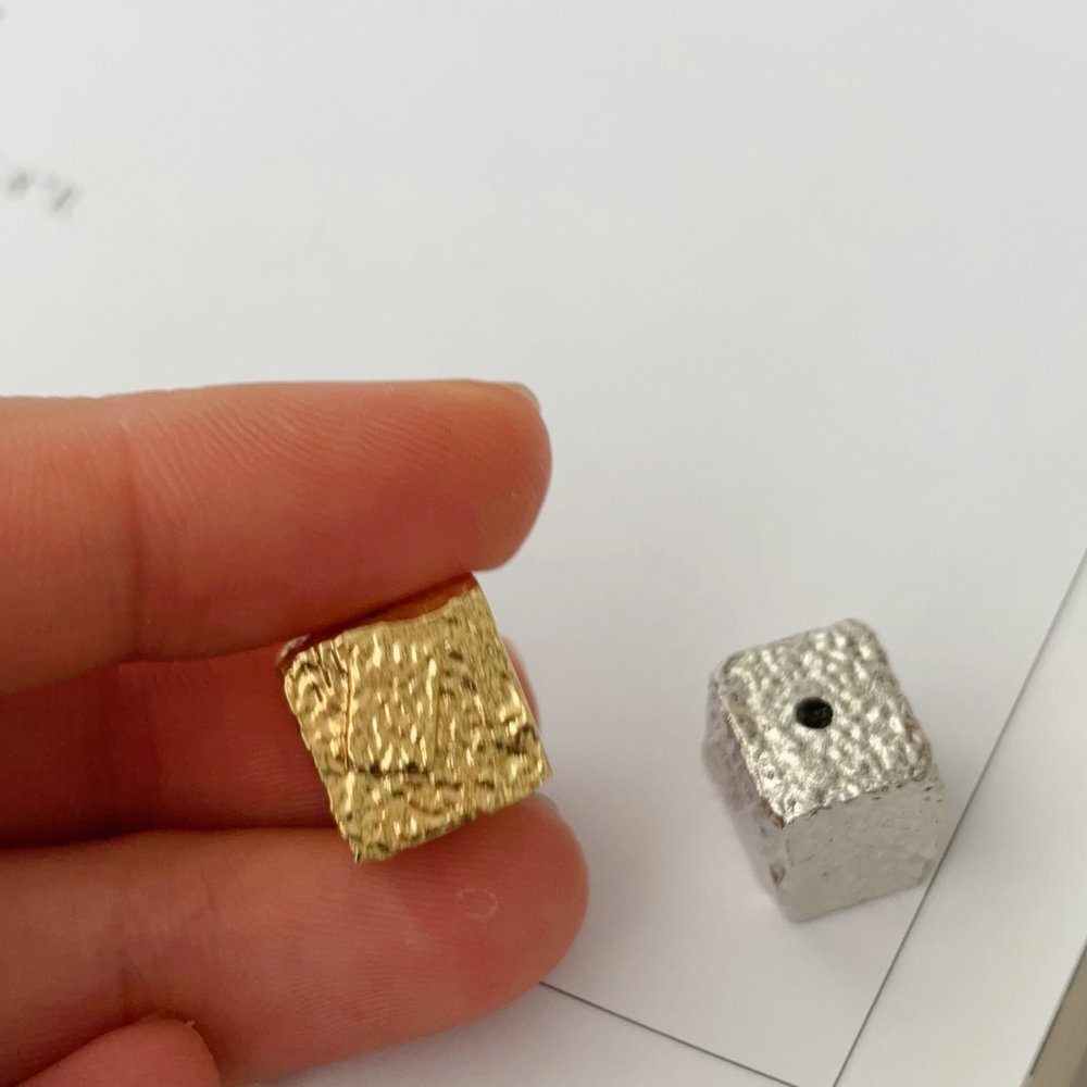 metal square charm