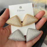 Pave zircon Triangle earrings