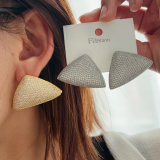 Pave zircon Triangle earrings