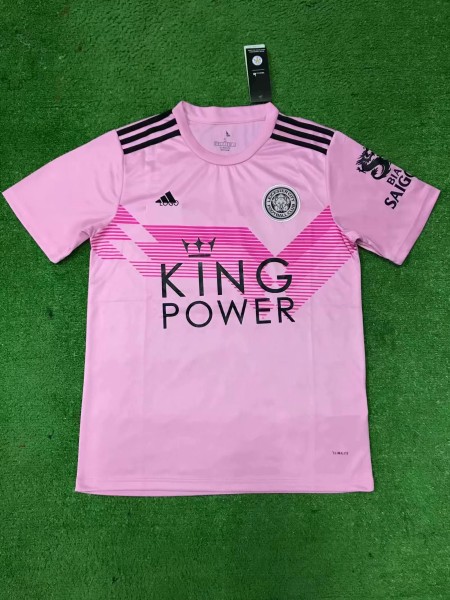 19-20 Adult thai version Leicester City pink Soccer jersey ...