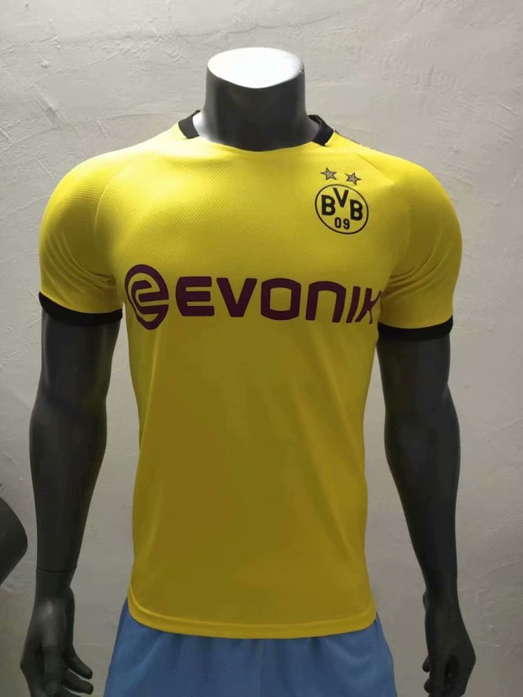 2019 20 Men Payer Version Borussia Dortmund Home Yellow Football Shirt Customize Name Number