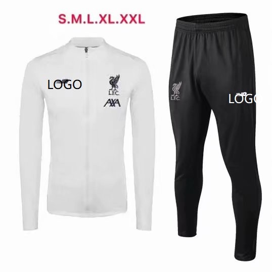 19/20 Adult jacket Liverpool white soccer tracksuit personalized