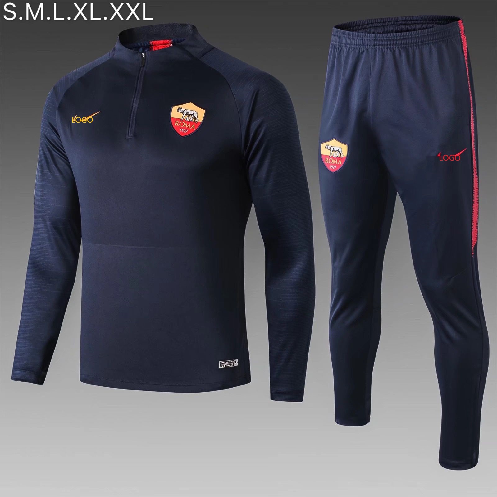 19/20 men A.S.Roma blue soccer/football tracksuit ...