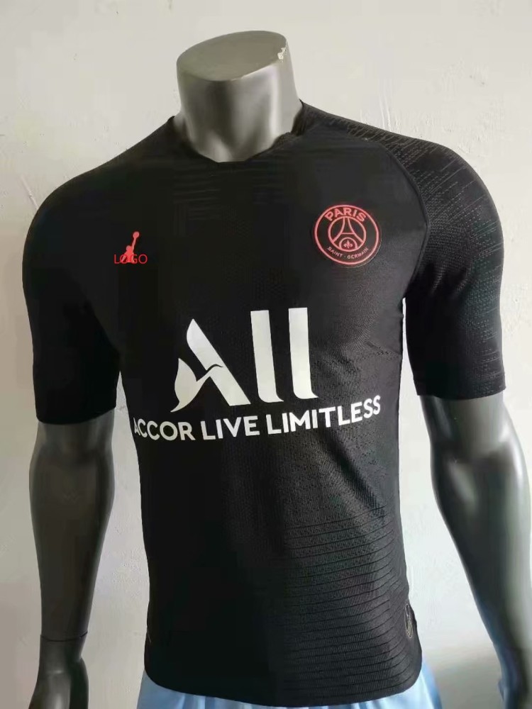 19 20 Men Player Version Psg Jordan Balck Soccer Football Jersey
