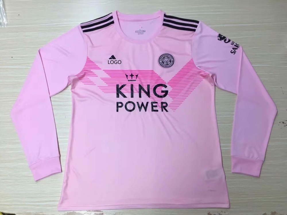 19 20 Men Fan Version Leicester City Away Long Sleeve Soccer Jersey