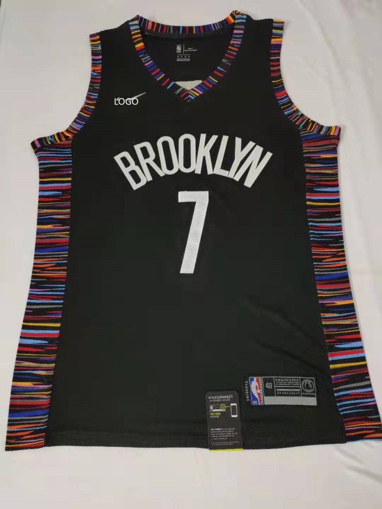 19 20 Men Brooklyn Nets 7 Durant City Version Basketball Shirt