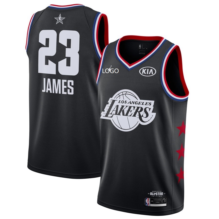 19 20 Men All Star Rookie Jersey Los Angeles Lakers James 23 Balck