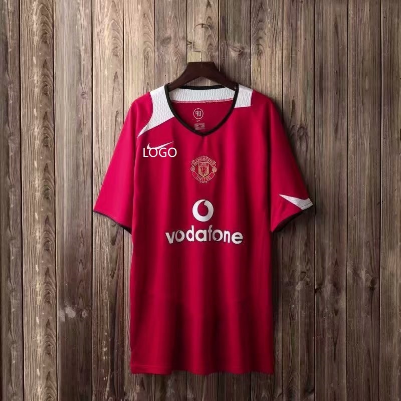 04 06 Adult Thai Version Manchester United Home Retro Soccer Football Shirt Customize Name Number