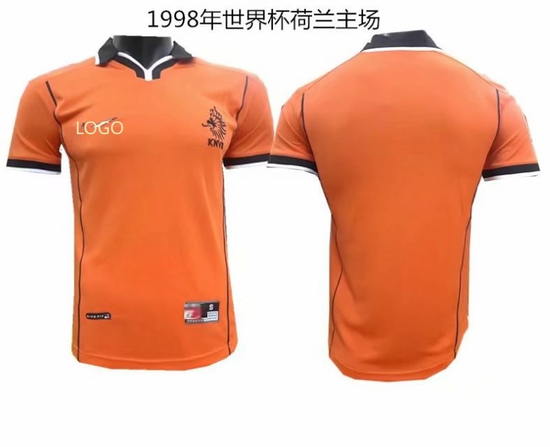1998 Adult Fan Version Netherlands Home Retro Soccer Shirt